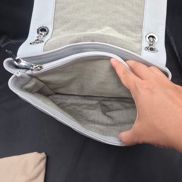 Rebecca Minkoff Light Gray Chevron Shoulder Bag - Picture 9 of 14
